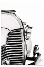 Selvklebende plakat White classic car