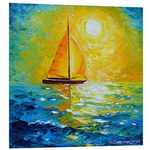 PVC print Sailboat in the sunlight