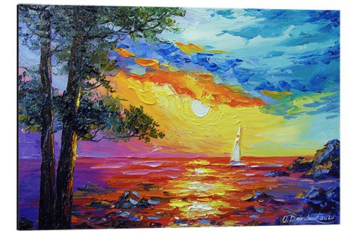 Quadro em alumínio The Sea at Sunset