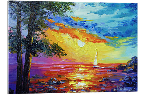 Tableau en plexi-alu La mer au coucher du soleil