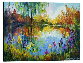 Magnettafel Iris am Teich