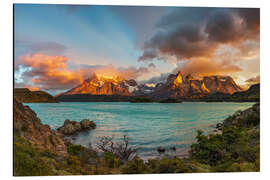 Alubild Gipfel von Torres del Paine, Patagonien, Chile