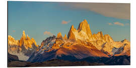 Aluminium print Sunrise at Fitz Roy in Patagonia