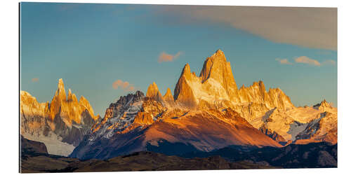 Tableau en plexi-alu Sunrise at Fitz Roy in Patagonia