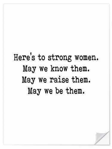 Wall sticker Here's to strong women