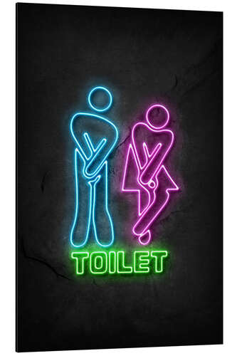 Stampa su alluminio Toilet neon