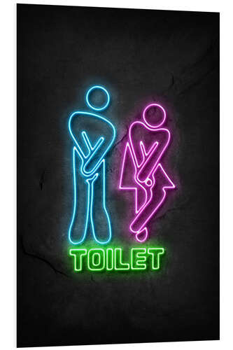 Foam board print Toilet neon