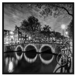 Gerahmter Kunstdruck Keizersgracht Abendidylle