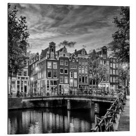 Aluminium print Evening idyll on the Singel