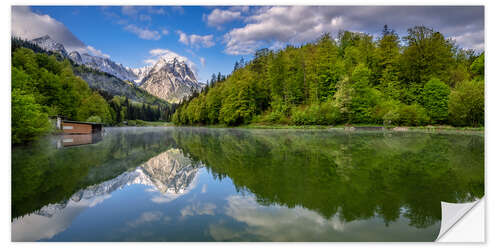 Wandsticker Frühling in den bayerischen Alpen am Rießersee