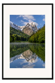 Gerahmter Kunstdruck Frühling am Rießersee in Oberbayern