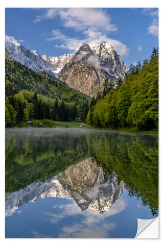 Selvklebende plakat Spring at the Rießersee in Upper Bavaria