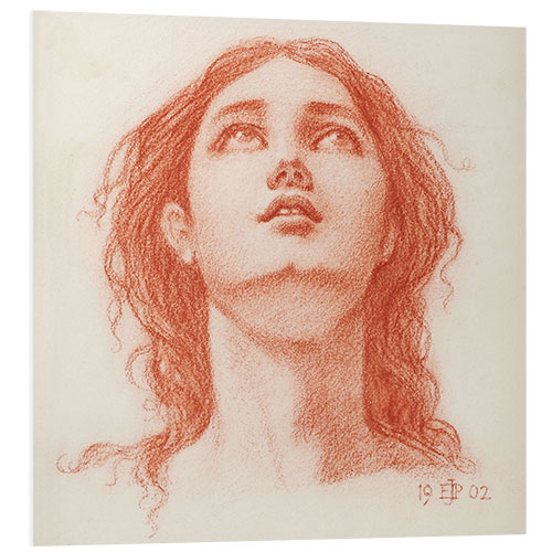 Foam board print Head of a young woman