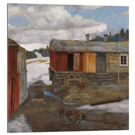 Gallery print Røros, yard in the snow solution