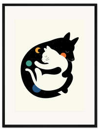 Gerahmter Kunstdruck Wie Hund und Katz