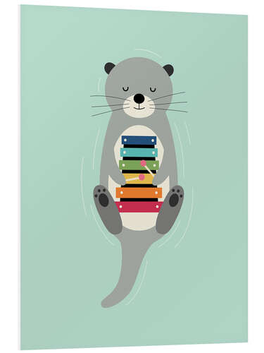 Tableau en PVC Loutre et son xylophone