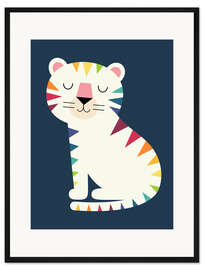 Gerahmter Kunstdruck Bunter Tiger