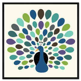 Gerahmter Kunstdruck Pfauenzeit