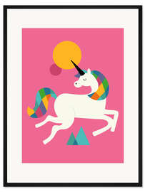 Gerahmter Kunstdruck Ein Einhorn sein