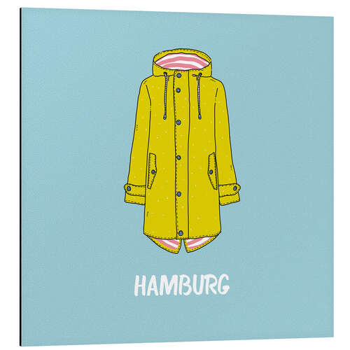 Aluminium print Hamburg rain cape