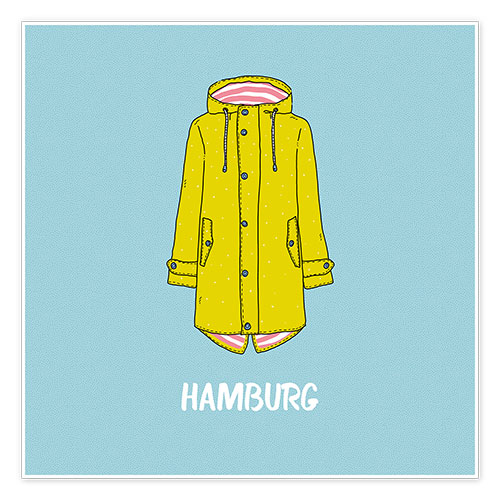Plakat Hamburg rain cape