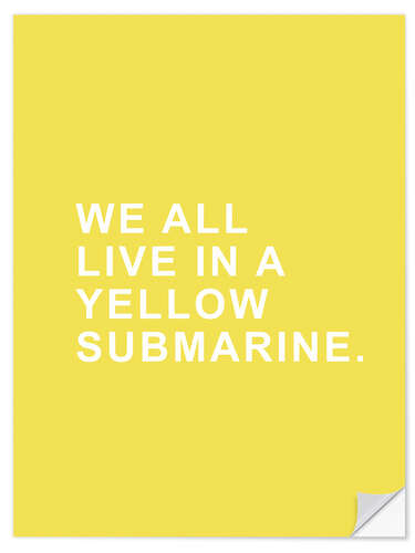 Autocolante decorativo Yellow Submarine