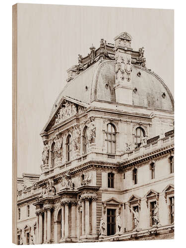 Wood print Paris in the day