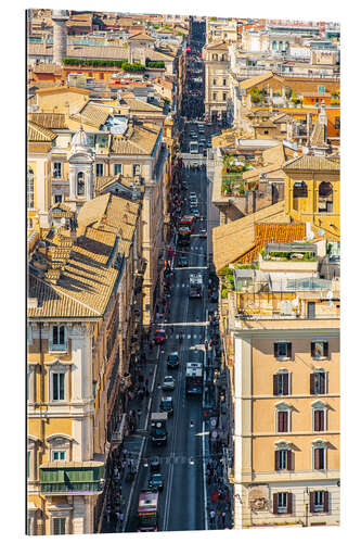 Tableau en plexi-alu Rue entre les maisons à Rome, Via del Corso