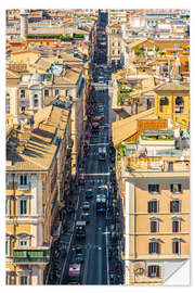 Wall sticker Gorge of houses in Rome - Via del Corso