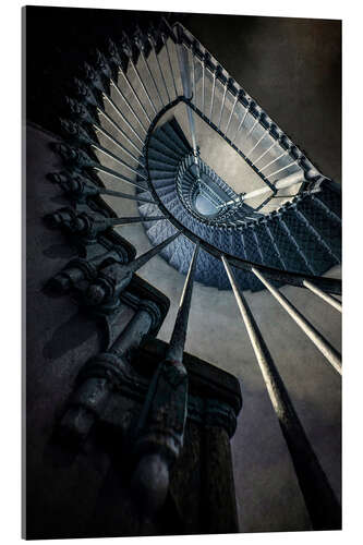 Acrylic print Blue Spiral Staircase II