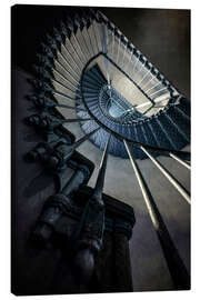 Canvastavla Blue Spiral Staircase II