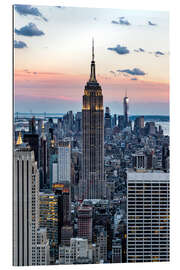 Tableau en plexi-alu L’Empire State Building au crépuscule, New York