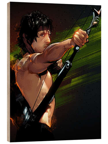 Quadro de madeira Rambo