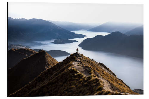 Print på aluminium Roy's Peak Wanaka lake