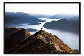 Gerahmter Kunstdruck Roys Peak Wanaka See