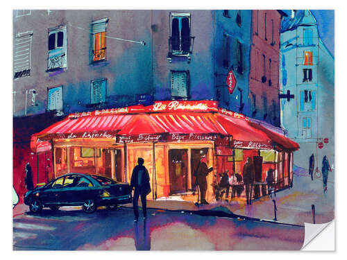 Adesivo murale Caffè notturno a Montmartre, Parigi