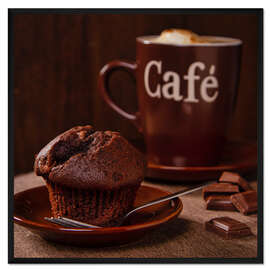Gerahmter Kunstdruck Schokolade und Kaffee