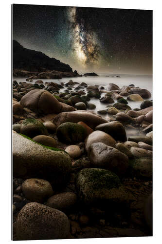 Gallery print Cornwall coast at night