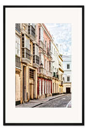 Gerahmter Kunstdruck Cadiz  andalusische Stadt