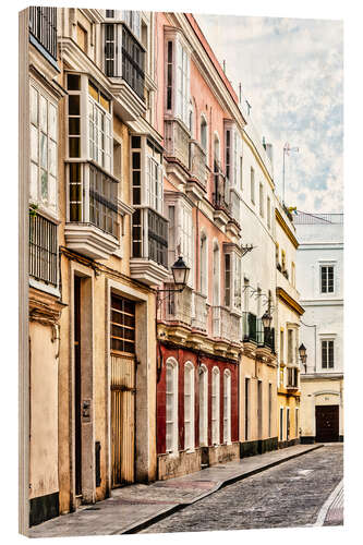 Hout print Cadiz Andalusian city