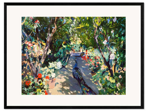 Impresión de arte enmarcada Jardín de la casa mir