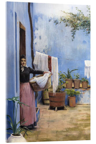 Acrylic print The blue courtyard