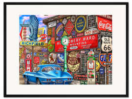 Gerahmter Kunstdruck Entlang der Route 66