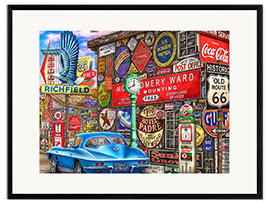 Gerahmter Kunstdruck Entlang der Route 66