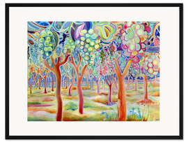 Gerahmter Kunstdruck Weinberg