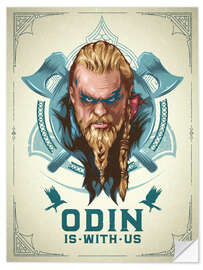 Selvklebende plakat Odin Is With Us