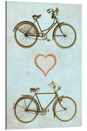 Aluminium print Bicycle Love