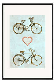 Gerahmter Kunstdruck Fahrradliebe