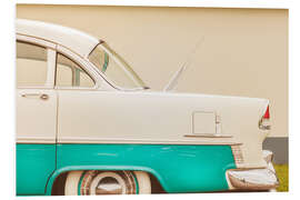 PVC print White classic American car