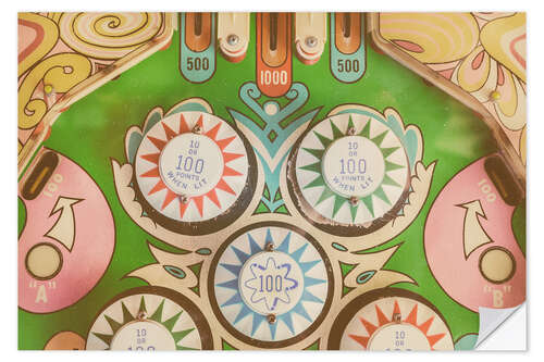 Wall sticker The vintage seventies pinball machine